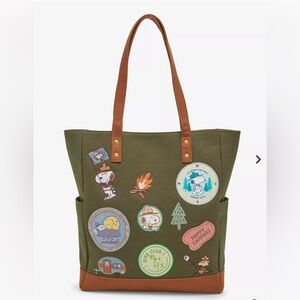 Loungefly Peanuts Snoopy Beagle Scouts Patch Tote - BoxLunch Exclusive
